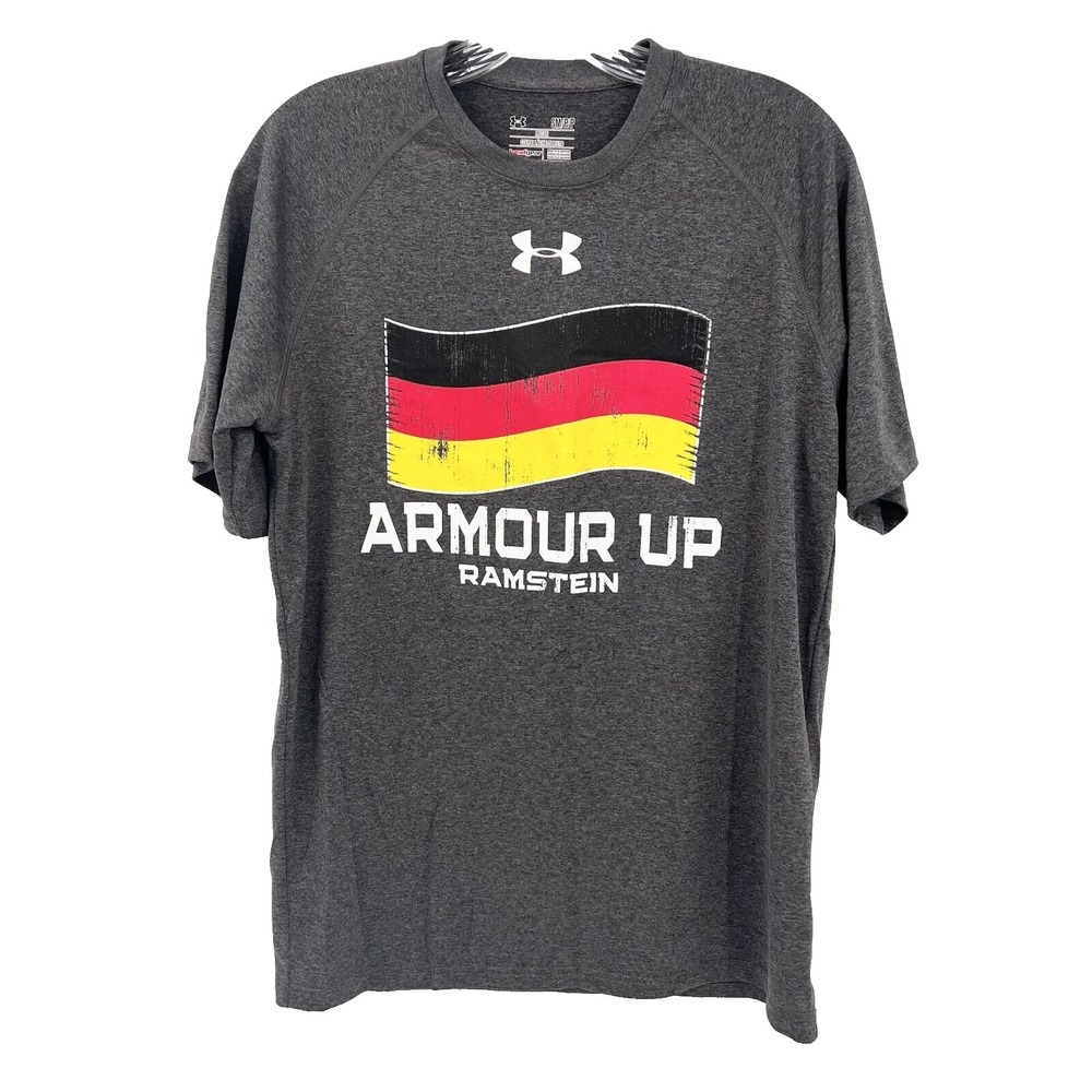 UNDER ARMOUR HeatGear Adult M ARMOUR UP RAMSTEIN Air Force Base Germany T-Shirt